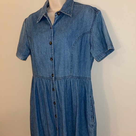 L.L Bean Long Jean Dress - Picture 3 of 6